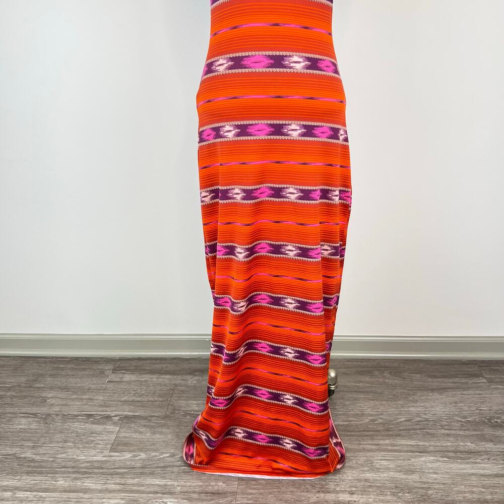 Wrangler Red Orange Western Aztec Sleeveless Scoop Neck Maxi Dress (Sz XS) - Picture 11 of 14